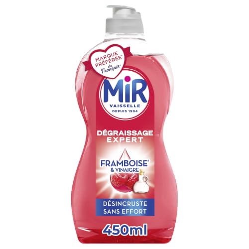 Mir Vaisselle Framboise Vinaigre 450ml Dégraissage Expert Efficace à Froid