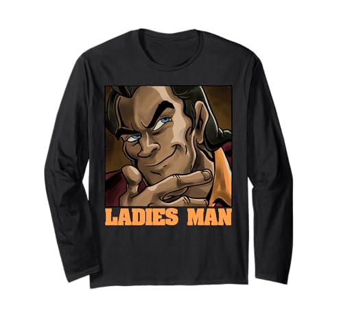 T-shirt Gaston Disney confortable manches longues haut coton femme