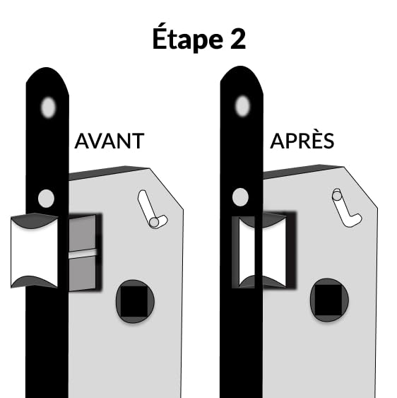 FTH - Serrure Encastrable Haut de Gamme SE 50 - Système de Retournement - Fermeture à Deux Tours - Têtière Nickelée Noir Mat - Coffre Acier - Axe 50 mm - Pour Porte d'Entrée - Noir