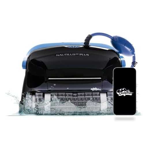 Dolphin Nautilus CC Plus Wi-Fi Automatic Robotic Pool Vacuum Cleaner, Always Cleaning, Never Charging, with Wall Climbing Scrubber Brush, Ideal for In-Ground Pools up to 50 FT in Length