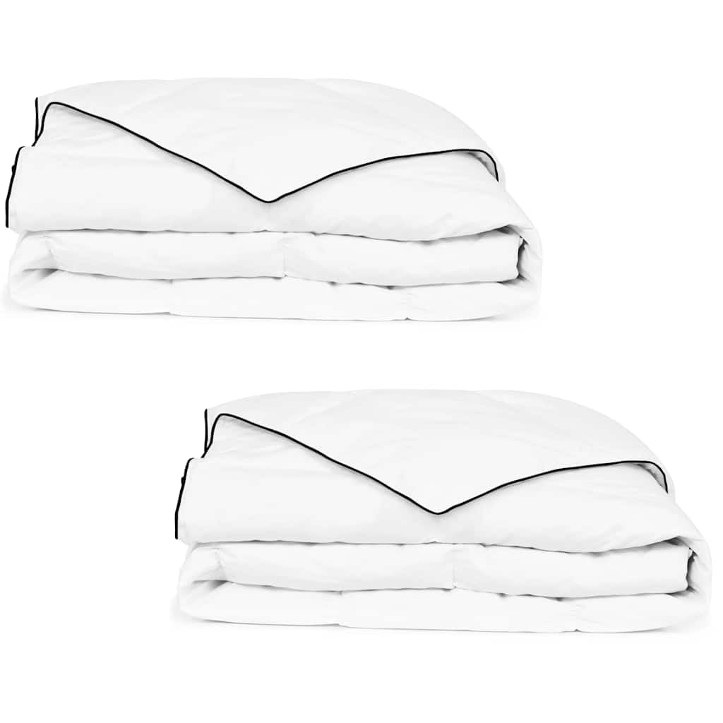 vidaXL 2X Edredón/Colcha de Plumón Invierno 150x200 cm Blanco Ropa Cama Hogar