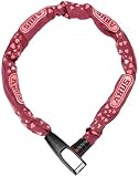 ABUS Kettenschloss Catena 6806K Cherry Heart – Fahrradschloss mit Kunststoffummantelung – ABUS-Sicherheitslevel 6 – 75 cm – Rot