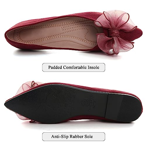 Image of Dear Time Women's Ballet Flats Dress Ballet Shoes Slip on for Office Work Comfortable Shoes