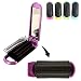 NaRaMax Folding Hair Brush With Mirror Compact Pocket Size Travel Car For Purse Bag