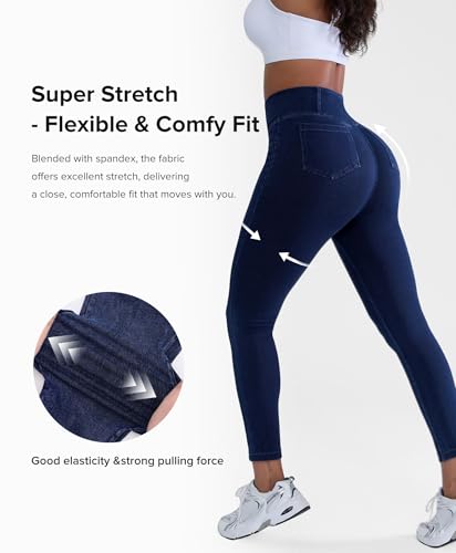 Image of BRXL Skinny Jeans for Women High Waisted Jegging Denim Legging with Pockets