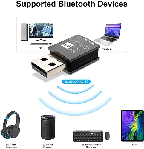 Blueshadow Mini 2-In-1 Usb Wifi Bluetooth Adapter Ac600-2.4G/5G Dual Band Wireless Network Adapter For Desktop Pc thumb #2