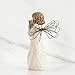 Willow Tree with affection Angel, I Love Our Friendship, Gift to Celebrate Loving Pets and Cat Lovers, Sculpted Hand-Painted Figurine