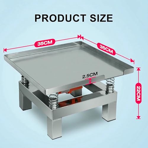Mesa vibratoria para concreto, plataforma vibratoria de acero inoxidable de 1378 x 1378 mm, banco de pruebas vibratorio pequeño miniatura 6