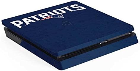 Skinit Decal Gaming Skin Compatible with PS4 Slim - Officially Licensed NFL New England Patriots Distressed Design