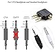 GeekerChip Flugzeug Adapter[3 Stücke], Airline Adapter Flugzeugadapter 3,5 mm Stereo Buchse Audio Flugzeugadapter für Kopfhörer