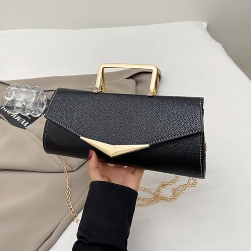 Image of Women Vegan Leather Evening Handbag Crocodile Pattern Handle Clutch Purse Cross Body Envelope Bag