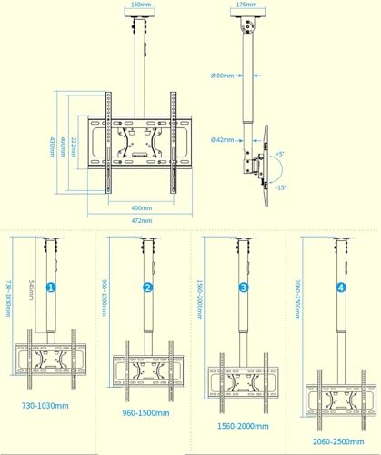 Support TV universel orientable et inclinable pour écran plat LCD - 3
