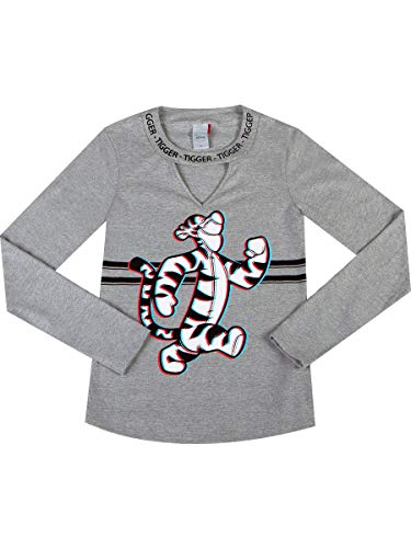 Disney, Mickey, Blusa Manga Longa, Feminino, Cinza, 14
