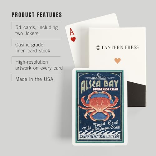 Juego de Cartas Poker Alsea Bay Oregon Cangrejo Dungeness miniatura 3