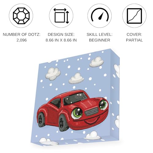 Image of DIAMOND DOTZ Sporty Diamond Painting Kits for Adults - Diamond Art Kits a Relaxing Creative Craft Kit with Dotz Gems 8.7x8.7