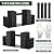 A ANLEOLIFE Outdoor Firewood Storage Rack Bracket Kit, Updated Fireplace Log Wood Stacking Holder - Adjustable to Any Length (2-Bracket Set)