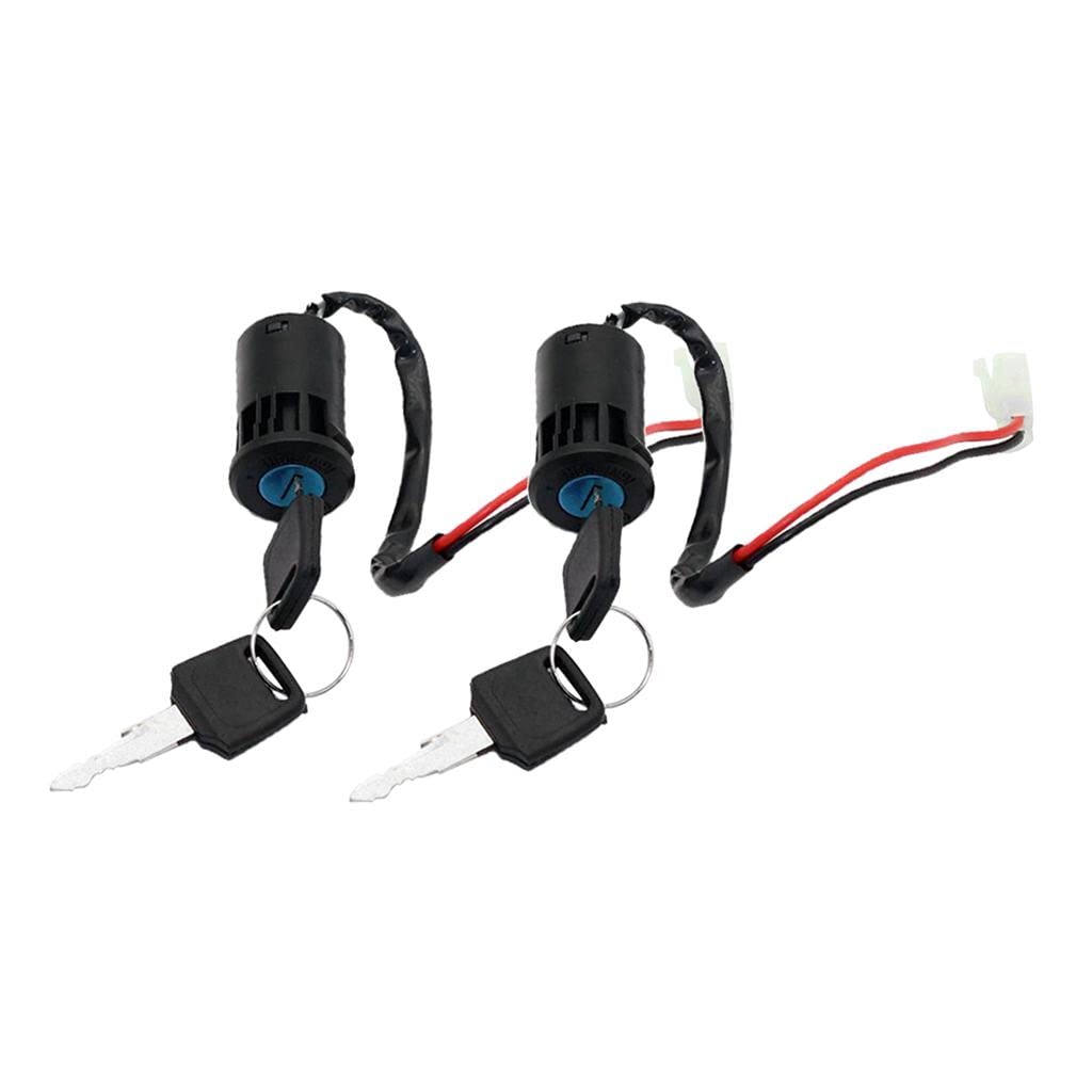 2x Ignition Key Switch Electric 2 Wires Keys for ATV Dirt Scooter Kart Bike | Motors | Parts & Accessories | Motorcycle Parts-image-19