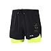 ARSUXEO Pantalones Cortos Hombre Deporte Trabajo Pantalones Cortos para de Running con Bolsillo con Cremallera B179 Verde M
