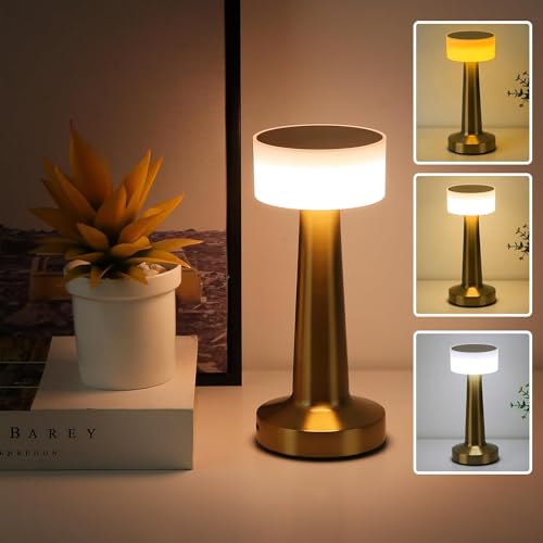 VERVENIX BAR Metal LED Table Lamp with Touch Sensor Rechargeable Lamp Comes with 3-Levels Brightness with Cozy Warm Lighting,Bedside Lamp, Night Light for Kids Nursery,Dining Room Lamp (Gold) VERVENIX BAR Metal LED Table Lamp with Touch Sensor Rechargeable Lamp Comes with 3-Levels Brightness with Cozy Warm Lighting,Bedside Lamp, Night Light for Kids Nursery,Dining Room Lamp (Gold)