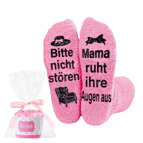 Geschenke für Mama Muttertagsgeschenk Lustige Socken mit Spruch Bitte...