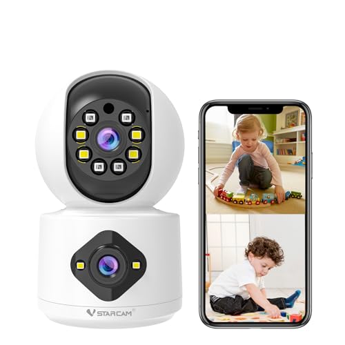 VSTARCAM Dual Lens Indoor Security Camera, 5MP Pan Tilt Zoom WiFi Camera, Dog Camera for Baby/Pet/Home with Color Night Vision,2-Way Audio,Human Auto Tracking, Indoor Camera Wireless with Phone App VSTARCAM Dual Lens Indoor Security Camera, 5MP Pan Tilt Zoom WiFi Camera, Dog Camera for Baby/Pet/Home with Color Night Vision,2-Way Audio,Human Auto Tracking, Indoor Camera Wireless with Phone App