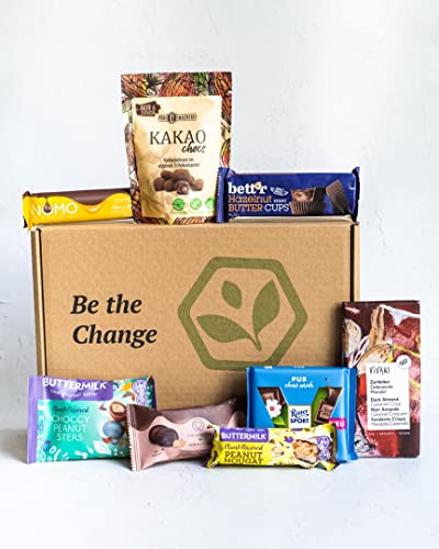 VEGAN BOX® Süßigkeiten Box | Mit Fruchtgummis Und Schokolade | Vegan & Tierversuchsfrei | Ideal Für Naschkatzen | Mix aus veganen süßen Snacks Cover