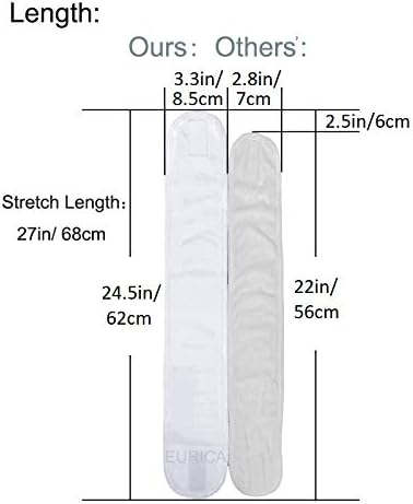 EUICAE Spa Head Wrap - Non-slip Stretchable Washable Makeup Headband for Face Wash Facial Treatment - Sport Fits All White (6 pack)