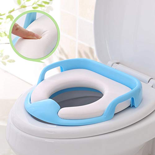 Image of Zollyss Potty Training Seat for Boys And Girls, Fits Round & Oval Toilets, Non-Slip with Splash Guard, Includes Free Storage Hook (Light Pink)