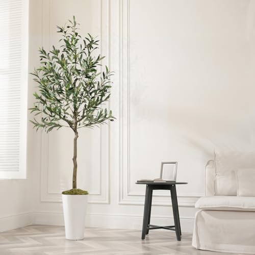 6ft-Artificial-Olive-Tree-with-Pot-Fake-Plants-Indoor-Realistic-Large-Faux-Potted-Tree-with-680-Leaves-32-Fruits-Faux-Olive-Tree-Plants-with-White-Planter-for-Home-Office-Decor