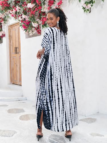 Image of Kaftan Dresses for Women Plus Size Bathing Suit Cover up Caftan Maxi Beach Dresses