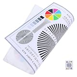 SHINEOFI Kamera Fokus Testtafel 40x30cm Papier Farbkreis für Objektive mit vielseitiger Anwendung Ideal für Outdoor und Testing Szenarien