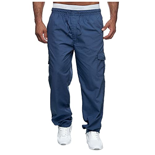 Ymosrh Lightweight Pants Men Casual Jogging Trousers Hiking Work Pants Outdoor Pant Athletic Pants with Pockets
