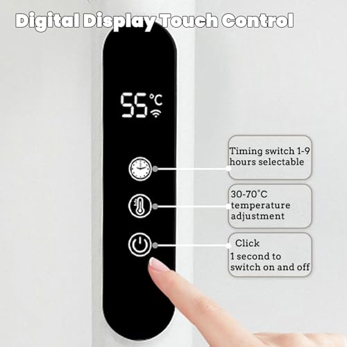 Toallero giratorio con pantalla lcd que soluciona baños pequeños húmedos 4