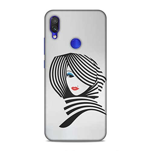 Image of Printed Mobile Back Hard Case Cover for Redmi Note 7 / 7S / 7 Pro | Girl, Cute Girl, Eye Lashes, Scarf, Lipstick-2197