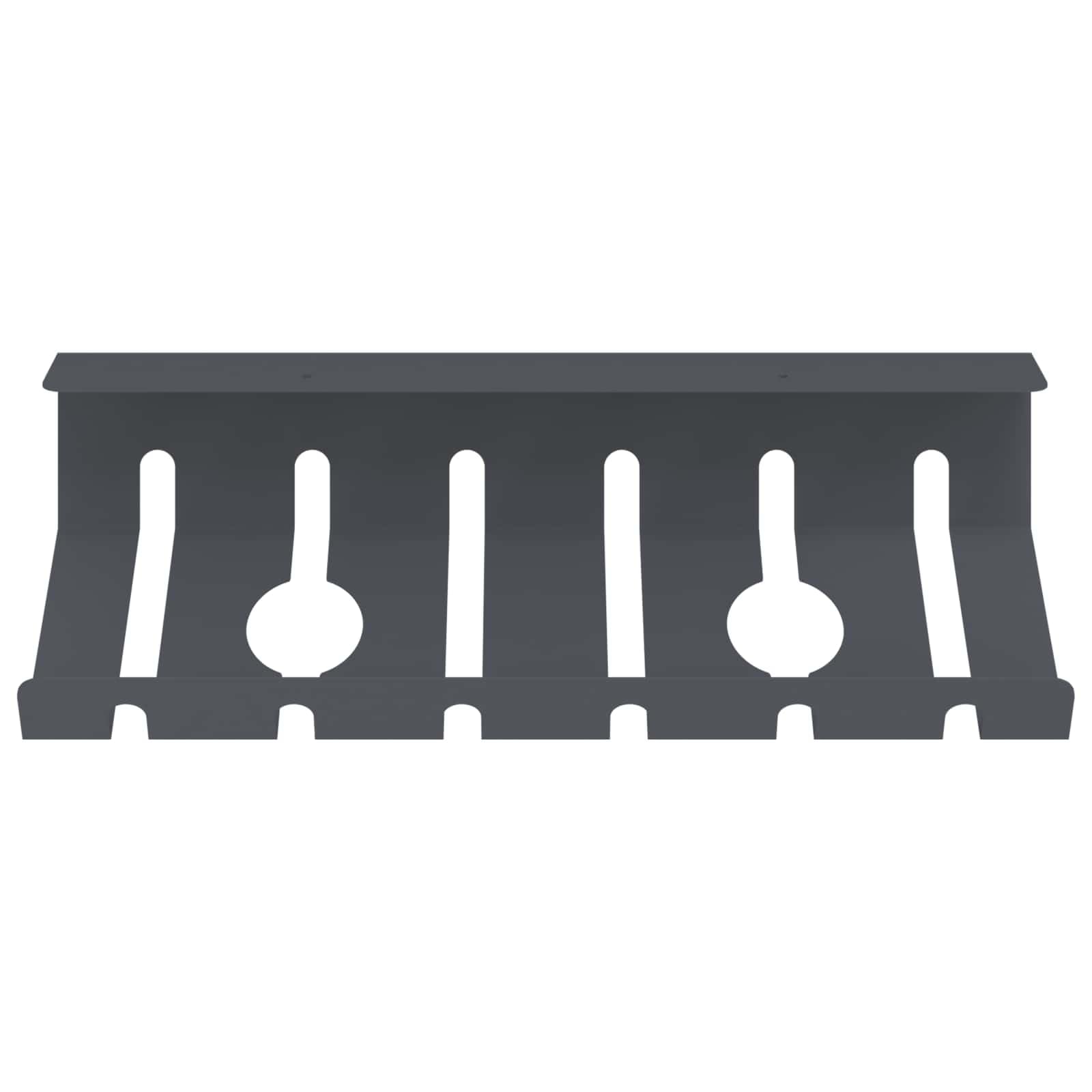 Kabelmanagement unter dem Schreibtisch 2er Set, Kabelkanal aus Stahl für Büro, Kabelhalterung Kabelführung Anthrazit, 44x11,5x13,5 cm