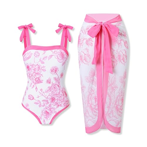 Image of Teens Girls One Piece Swimsuit Bathing Suit for Girls Adjustable Strap Summer Beach Swimwear Pool Activities 11-15Y