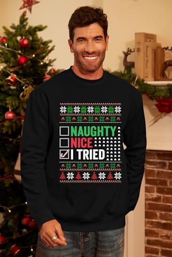 Arvilhill Men's Ugly Christmas Sweatshirt Funny Xmas Crewneck Graphic Pullover (S-3XL)2