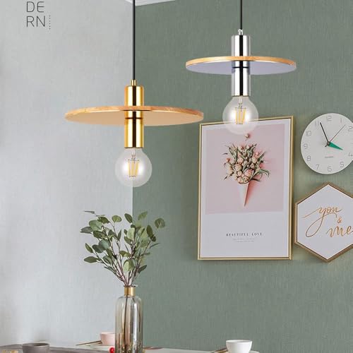 Suspension design fer forgé et bois massif à éclairage ciblé - 2