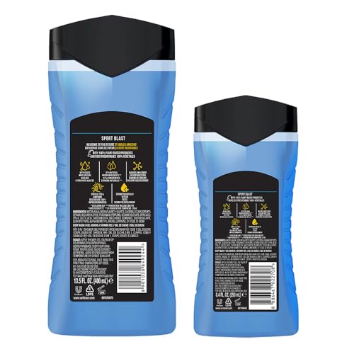 Image of AXE Sport Blast 3-in-1 Body, Face & Hair Wash Invigorating Freshness | Cleanses & Energizes | Combo of 2 | 250ml +400ml