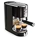 Krups Virtuoso+ Pump Espresso Machine – Compact Black Stainless-Steel Design, 15-Bar Pump for Rich Extraction, Auto Flow-Stop, 4-Button Interface & Steam Nozzle for Espresso & Cappuccino - XP444GG0