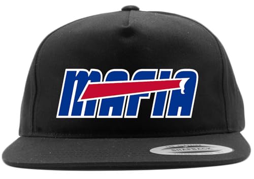 Snapback Black Buffalo Mafia Text Logo Hat