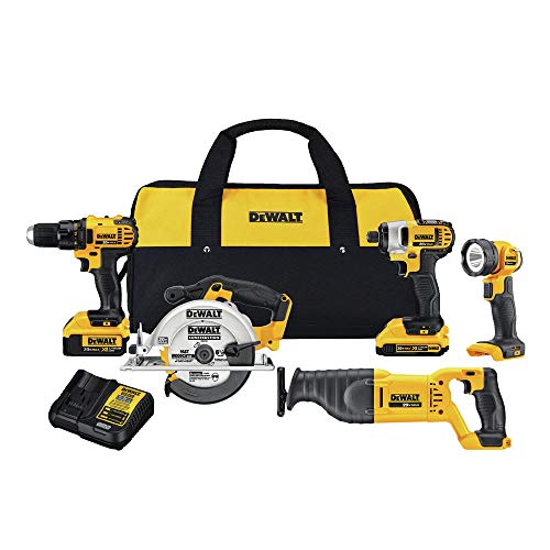 DEWALT 20V MAX Cordless Drill Combo Kit, 5-Tool (DCK520D1M1)