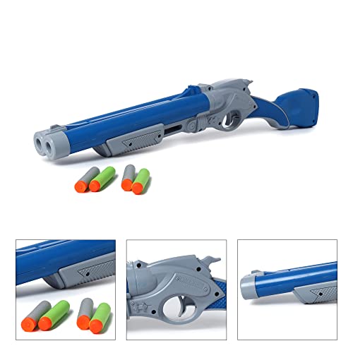 Image of Toyzone Doreamon Double Barrel Shotgun-58816 | Foam Blaster Double Barrel Gun | Safe and Long Range | Lock & Load Pump Action | 5-Play Shotgun Shells with Gun | Shotgun Boomstick | Pull & Action ProShot | For Kids, Teens, Adults