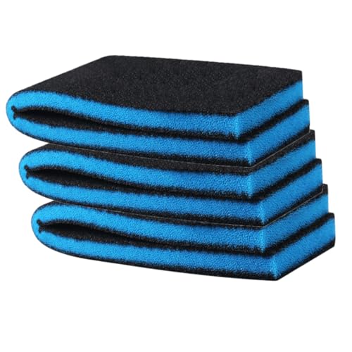 HOUDERCO 3個 水槽用生物学的フィルターパッド 活性炭複合フィルタースポンジ 海水淡水両用 強力ろ過機能 繰り返し使用可能 カット対応