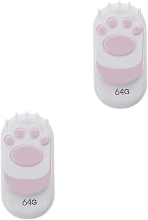 Uonlytech 2 Peças Garra De Gato Mini U Disk Pen Drive USB Drive Zip Drive USB Pendrive USB Pen Drive Flash Drive Disk Drive Pen Drive USB Stick Para Girar Pp Plástico Pequeno Stick De