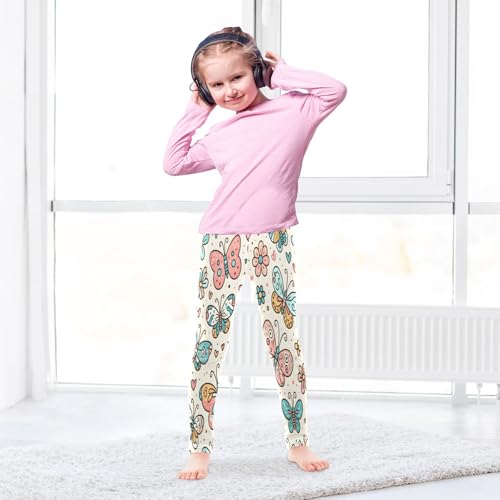 Toddler Girls Leggings Printed Yoga Pants Leggings Green Pink Butterfly for Kids4