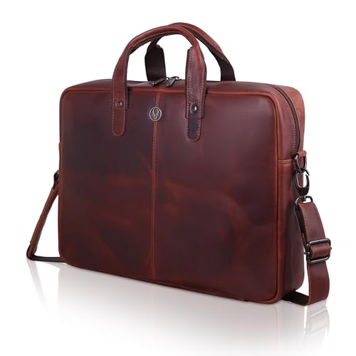 Image of WildHorn Leather Laptop Messenger Bag for Laptop /MacBook up to 15 inch| Padded Laptop Compartment |Office Bag I 365 Days Warranty