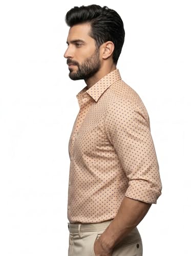 Image of Amazon Brand - INKAST Men's Printed Cotton Shirt | Full Sleeve | Regular Fit | Comfortable Formal Stylish Shirt for Men | Man Shirts for Professional Look