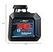 BOSCH GLL50-40G Green-Beam Self-Leveling 360 Degree Cross-Line Laser, Includes 4 AA Batteries, L-Bracket, Ceiling Clip, & Hard Carrying Case