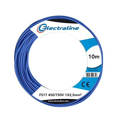 Electraline 13161 Cavo Unipolare FS17, 10 mt, sezione 1x2,5 mm² adatto per cablaggi di quadri elettrici, circuiti elettrici di ascensori, montacarichi